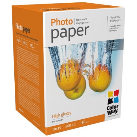 COLORWAY fotopapír/ high glossy 180g/m2, 10x15/ 500 kusů