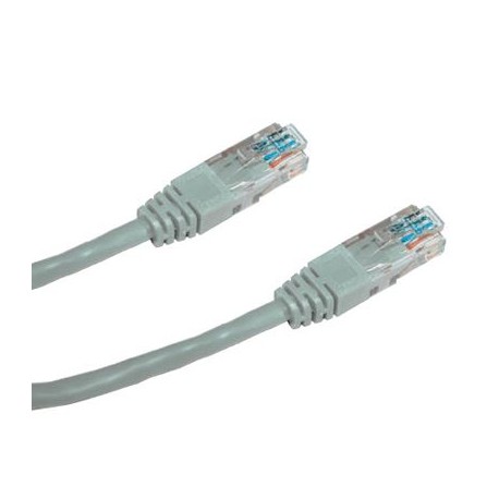 DATACOM Patch kabel UTP CAT5E 0,5m (x) šedý křížený