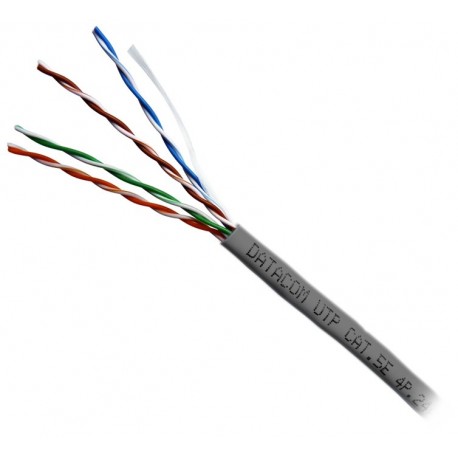 DATACOM UTP drát CAT5E  PVC,Eca 50m šedý