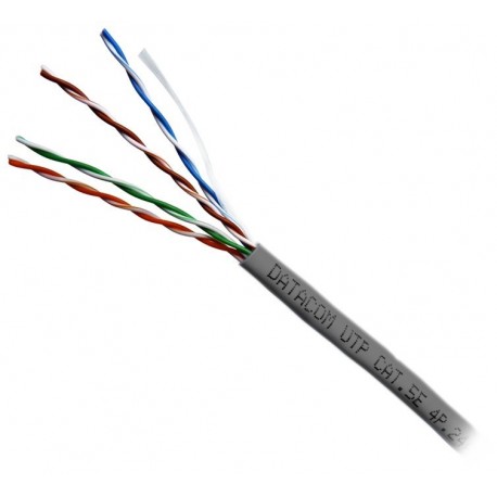 DATACOM UTP lanko CAT5E  PVC 100m šedý