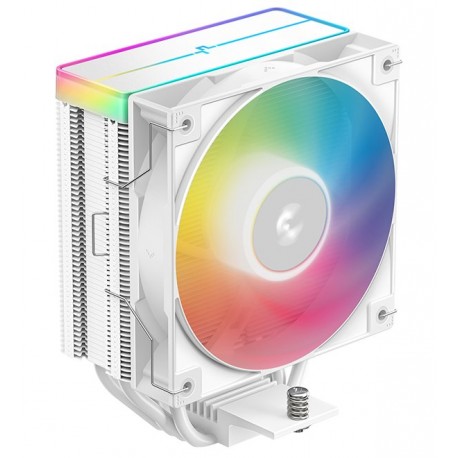 DEEPCOOL chladič AG400 ARGB V2 / 120mm fan ARGB / 4x heatpipes / PWM / pro Intel i AMD / bílý