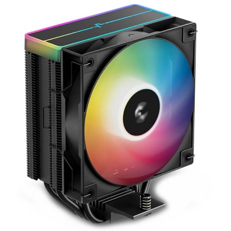 DEEPCOOL chladič AG400 ARGB V2 / 120mm fan ARGB / 4x heatpipes / PWM / pro Intel i AMD / černý