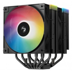 DEEPCOOL chladič AG620 BK ARGB V2 / 2x 120mm fan / 6x heatpipes / PWM / pro Intel i AMD / černý