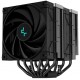 DEEPCOOL chladič AK620 Zero Dark / 2x120mm fan / 6x heatpipes / pro Intel i AMD/ komplet černý