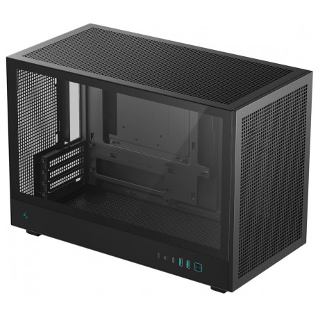 DEEPCOOL skříň CH260 / microATX / 2 x USB 3.0 / USB-C / mesh panel / tvrzené sklo / černá