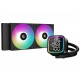 DEEPCOOL vodní chladič LD240 / 2x120 mm PWM ARGB fan / display / černý