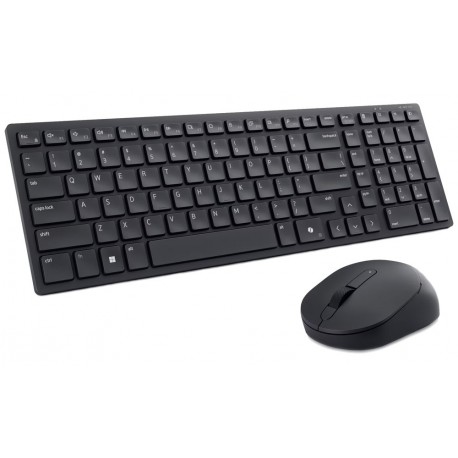DELL KM555/ Anglická/ UK/ bezdrátová tichá klávesnice + myš/ USB/ černá