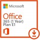 Elektronická licence: Microsoft CSP Office 365 E1 předplatné 1 rok, vyúčtování měsíčně
