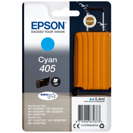 Epson inkoustová nápln 405 DURABrite Ultra Ink/ C13T05G24010/ Cyan