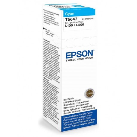Epson inkoustová náplň 664/ C13T66424A/ L100/ L110/ L200/ L210/ L355/ L550/ 70ml/ Modrá