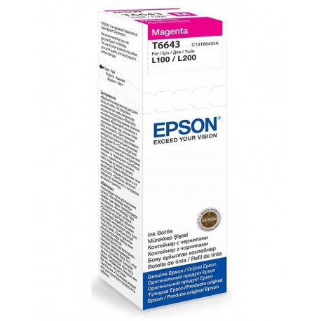 Epson inkoustová náplň 664/ C13T66434A/ L100/ L110/ L200/ L210/ L355/ L550/ 70ml/ Magenta