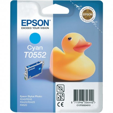 Epson inkoustová náplň/ C13T055240/ Stylus Photo R240/ RX 420/ 425/ 520/ azurová