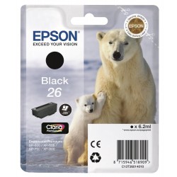 Epson inkoustová náplň/ C13T26014012/ Singlepack 26 Claria Premium Black