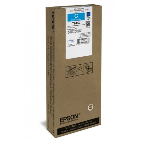 Epson inkoustová náplň/ C13T945240/ WF-C5790DWF/ WF-C5710DWF/ WF-C5290DW/ WF-C5210DW/ XL azurová