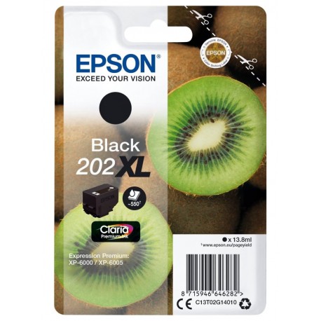 Epson inkoustová náplň/ T02G1/ Singlepack/ Black 202XL/ Premium Ink/ XL