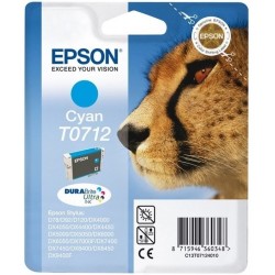 Epson inkoustová náplň/ T0712/ Singlepack DURABrite Ultra Ink/ azurová