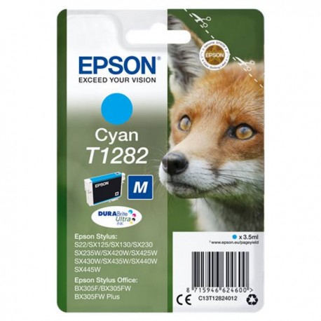 Epson inkoustová náplň/ T1282/ Singlepack DURABrite Ultra Ink/ azurová