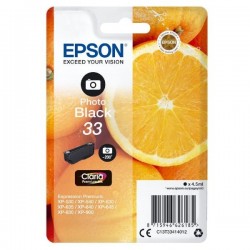 Epson inkoustová náplň/ T3341/ Singlepack 33 Claria Premium Ink/ Foto Černá