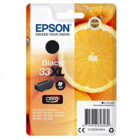 Epson inkoustová náplň/ T3351/ Singlepack 33XL Claria Premium Ink/ Černá
