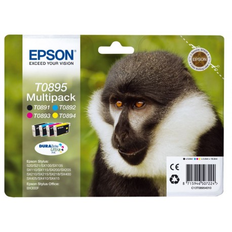 Epson inkoustové náplňě - MULTIPACK/ C13T08954010/ S20/ SX100/ SX200/ SX400/ 4 barvy