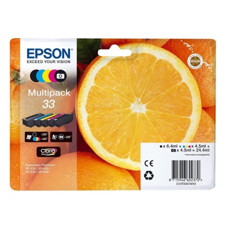 Epson inkoustové náplně - MULTIPACK/ C13T33374011/ 33 Claria Premium/ 5 barev
