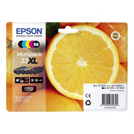 Epson inkoustové náplně - MULTIPACK/ C13T33574011/ 33XL Claria Premium/ 5 barev
