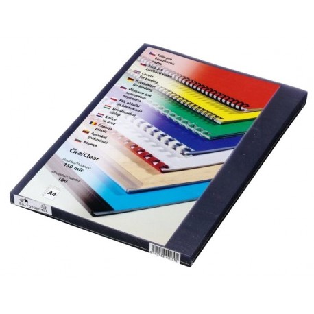 EUROSUPPLIES vazací desky (kryt) přední strany vazby PRESTIGE/ formát A4/ 150 mic/ čiré/ 100 pack