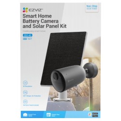 EZVIZ IP kamera EB3 4G kit/ bullet/ 4G/LTE/ 3Mpix/ krytí IP65/ objektiv 2,8 mm/ H.265/ IR až 15m/ šedá + solární panel C