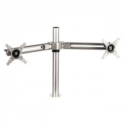 FELLOWES držák pro dva monitory Sit-Stand Lotus/ nosnost 12kg/ nastavitelná výška 40cm/ stříbrný