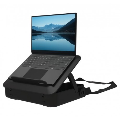FELLOWES kufřík a podložka pod notebook BREYTA/ 384mm x 89mm x x308mm/ černý