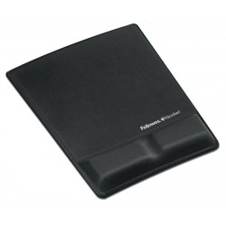 FELLOWES podložka pod myš a zápěstí Health-V Microban Lycra/ 230mm x 230mm x 19-35mm/ textilie/paměťová pěna/ černá