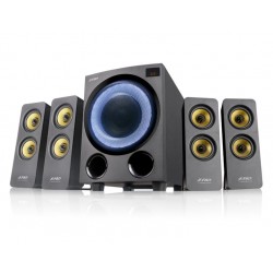 FENDA F&D repro F7700X/ 4.1/ 80W/ černé s RGB/ BT5.0/ FM rádio/ USB přehrávání/ optický vstup/ dálkové ovládání