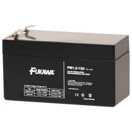 FUKAWA olověná baterie FW 1,2-12 U do APC/ AEG/ EATON/ Powerware/ 12V/ 1,2Ah/ životnost 5 let/ Faston F1-4,7mm