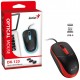GENIUS DX-123 Sunshine Red/ drátová/ 1200 dpi/ USB/ černočervená