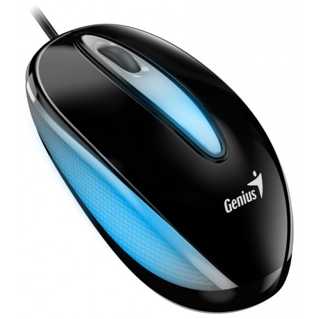 GENIUS DX-Mini Black/ drátová/ 1000 dpi/ USB/ černá/ RGB LED