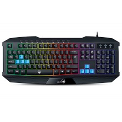 GENIUS GX GAMING Scorpion K215/ Herní drátová klávesnice/ podsvícená/ USB/ černá/ CZ+SK layout