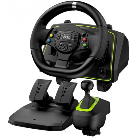 GENIUS GX Gaming volant SpeedMaster X2/ drátový/ USB/ 1080° rotační a vibrační/ pedály/ řadící páka/ pro PC, XboX,N i PS