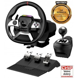 GENIUS GX Gaming volant SpeedMaster X5 FF/drátový/ USB-C/1080° rotační a vibrační/pedály/řadící páka/ PC,PS4,XBOX One