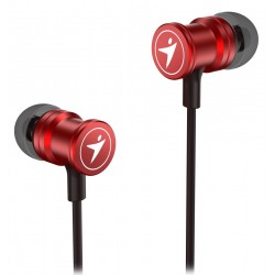 GENIUS headset HS-M316 METALLIC RED/ červený/ 4pin 3,5 mm jack