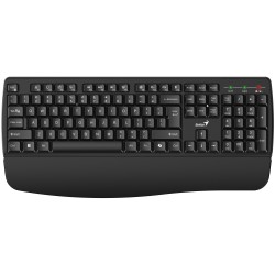 GENIUS KB-7123/ bezdrátová 2,4GHz/ ergo předložka/ Copilot/ mini receiver/ USB/ černá/ CZ+SK layout