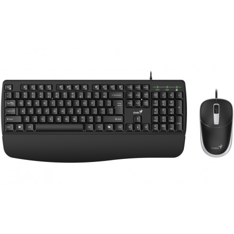 GENIUS KM-123/ Drátový set/ Ergo předložka/ Copilot/ USB/ černá/ CZ+SK layout