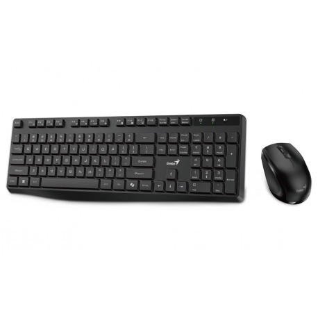 GENIUS KM-8206S/ bezdrátový set 2,4GHz/ Copilot/ multimediální/ tichá/ USB/ černá/ CZ+SK layout