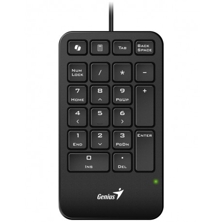 GENIUS NumPad 125/ Drátová/ USB-C/ Copilot/ slim design/ předložka/ černá