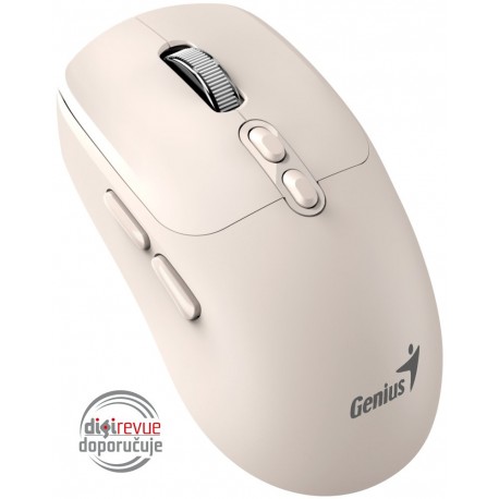GENIUS NX-8080S BT Milk Tea/ duální Bluetooth + 2,4GHz/ 1600 dpi/ bezdrátová/ Copilot/ tichá/ 7tlačítková/ béžová