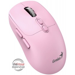 GENIUS NX-8080S BT Young Pink/ duální Bluetooth + 2,4GHz/ 1600 dpi/ bezdrátová/ Copilot/ tichá/ 7tlačítková/ růžová