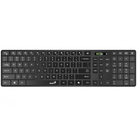 GENIUS Slimstar 7250BT Black/ bezdrátová 2,4GHz + BT5.0/ Copilot/ USB/ černá/ CZ+SK layout