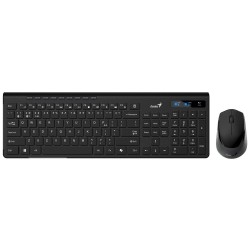 GENIUS SlimStar 8230/ Bezdrátový set Bluetooth + 2,4GHz/ připojení až 3 zařízení/ Copilot/ USB/ černá/ CZ+SK layout