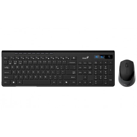 GENIUS SlimStar 8230/ Bezdrátový set Bluetooth + 2,4GHz/ připojení až 3 zařízení/ Copilot/ USB/ černá/ CZ+SK layout