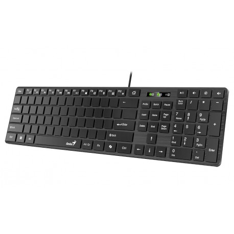 GENIUS Slimstar K500 Education/ pro výuku psaní na stroji/ Drátová/ Copilot/ USB/ černá/ layout bez písmen