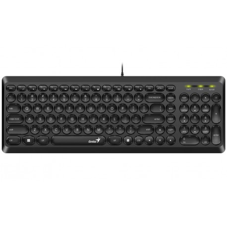 GENIUS Slimstar Q200/ Drátová/ USB/ černá/ retro design/ CZ+SK layout